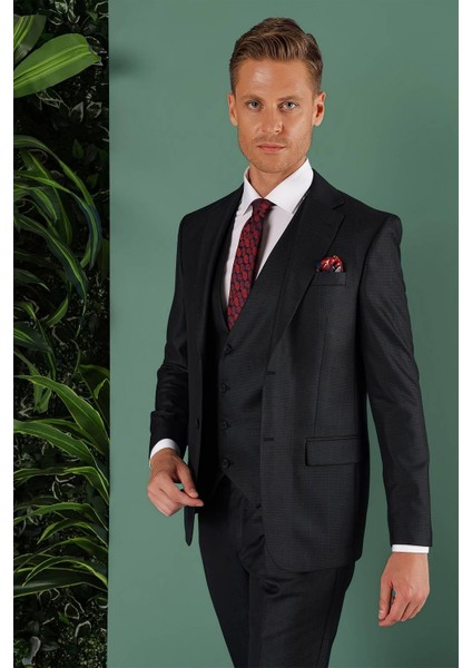 Tk 857 Slim Fit Siyah Klasik Takım Elbise fırsatları