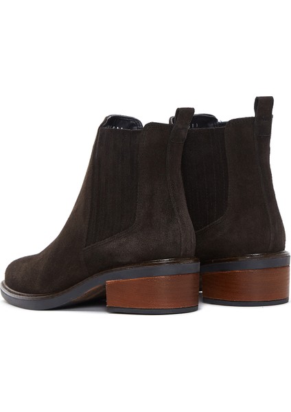 Kadın Antrasit Süet Deri Chelsea Bot 25WFD160410