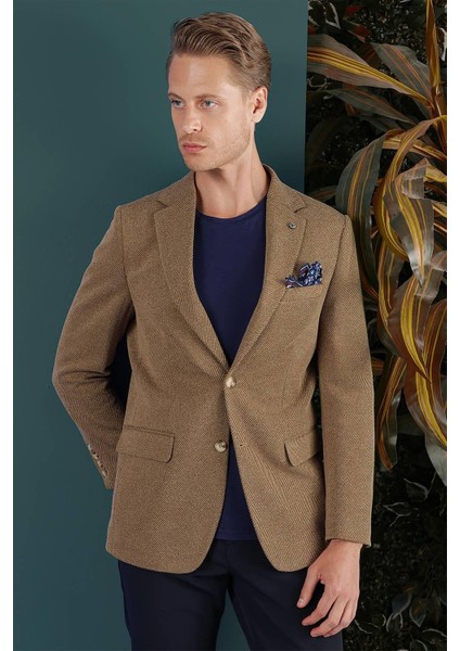C 653 Slim Fit Camel Spor Ceket fırsatları