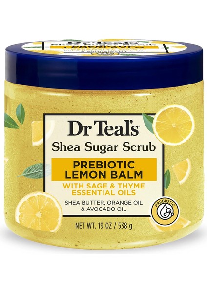Dr.teals Prebiotic Lemon Balm Shea Sugar Scrub Vücut Peelingi 538GR