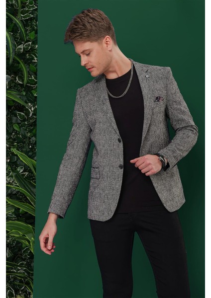 C 635 Slim Fit Siyah Spor Ceket modelleri