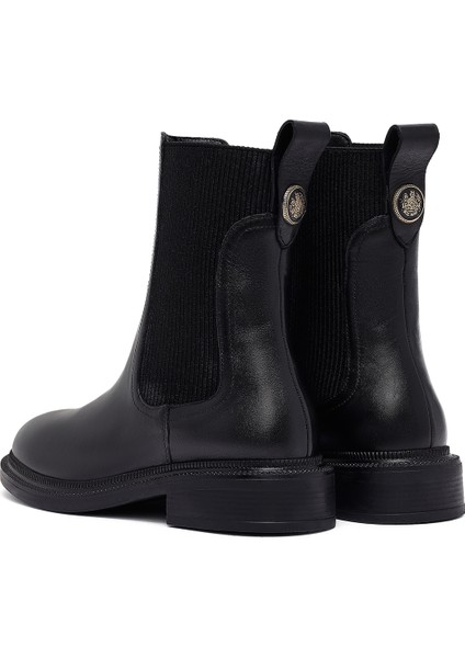 Kadın Siyah Deri Chelsea Bot 25WFD202218