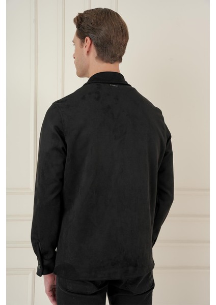 Comfort Fit Mono Yaka Kapaklı Cep Casual Siyah Ceket C 699 fırsatları