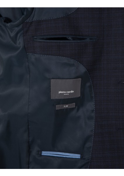 Erkek Lacivert Slim Fit Takım Elbise 50311236-VR033