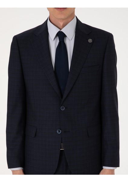 Erkek Lacivert Slim Fit Takım Elbise 50311236-VR033