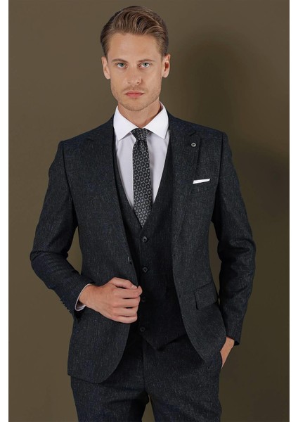 Tk 873 Slim Fit Lacivert Klasik Takım Elbise modelleri