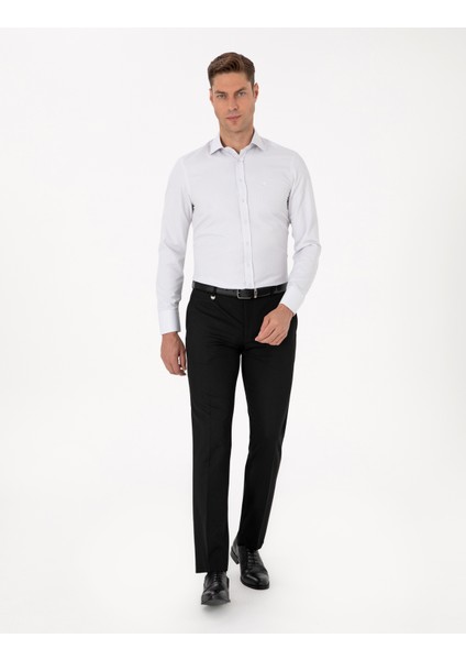 Erkek Siyah Slim Fit Kumaş Pantolon 50311591-VR046