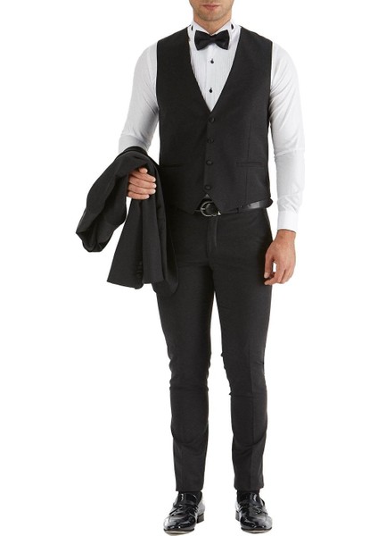 034 Slim Fit Siyah Black Takım Elbise fırsatları