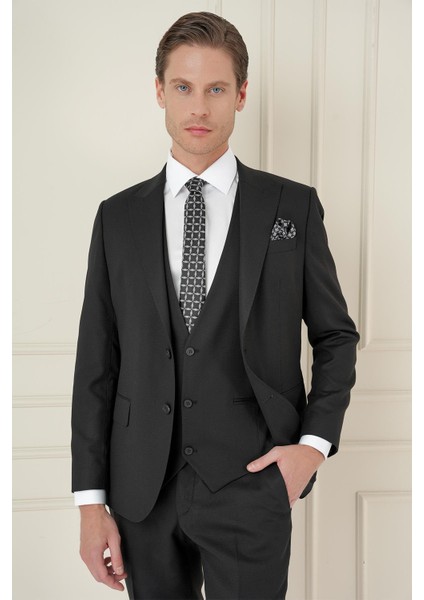 Tk 907 Slim Fit Siyah Spor Takım Elbise modelleri