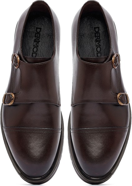 Erkek Kahverengi Deri Klasik Ayakkabı 25WFD621718