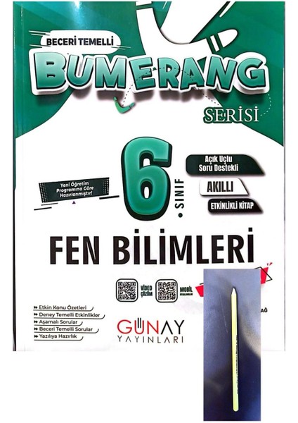 6.sınıf Bumerang Fen Bilimleri Defter Kitap-Yeni Müfredat Yeni Baskı-