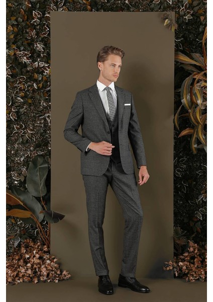 Tk 880 Slim Fit Antrasit Klasik Takım Elbise fiyatları