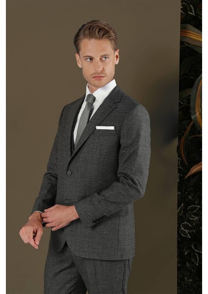 Tk 880 Slim Fit Antrasit Klasik Takım Elbise fırsatları