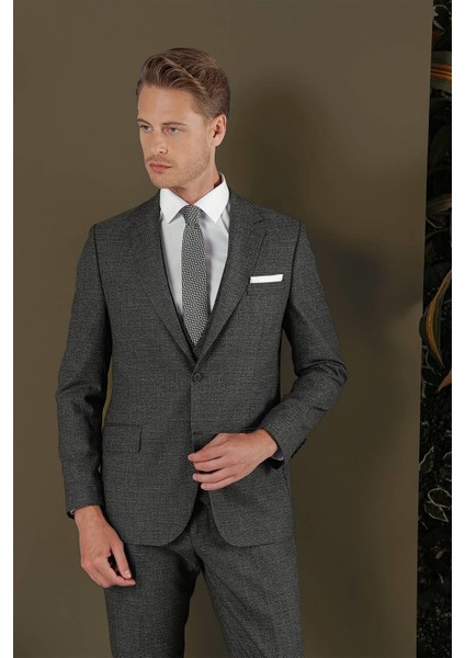 Tk 880 Slim Fit Antrasit Klasik Takım Elbise indirimleri
