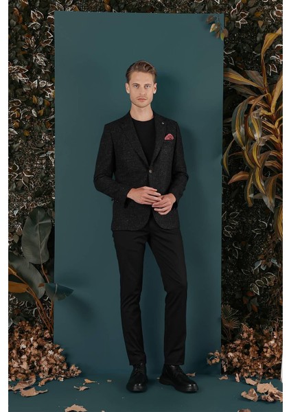 C 655 Slim Fit Siyah Spor Ceket