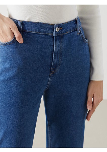 Lcw Modest Indigo Mom Fit Kadın Jean Pantolon modelleri