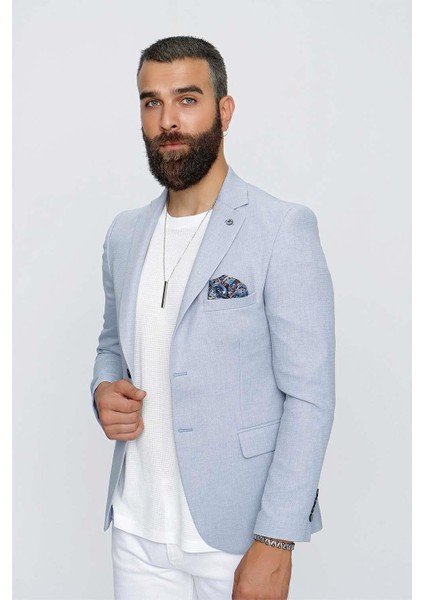 C 620 Slim Fit Mavi Spor Ceket