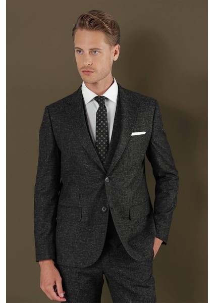 Tk 873 Slim Fit Siyah Klasik Takım Elbise fiyatları