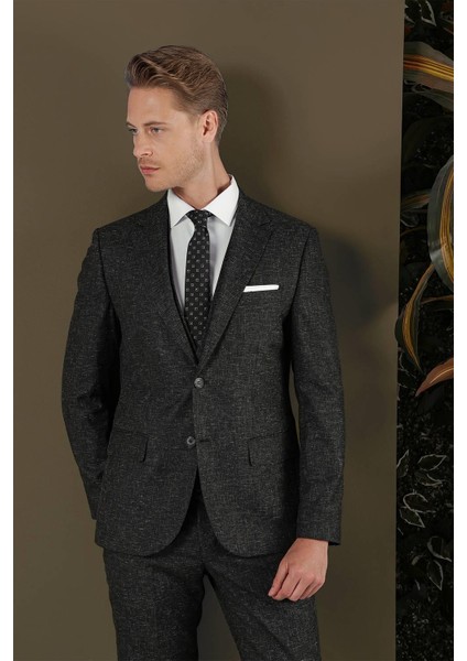 Tk 873 Slim Fit Siyah Klasik Takım Elbise indirimleri
