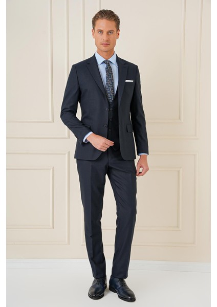 Slim Fit Lacivert Klasik Takım Elbise Tk 896 fiyatları