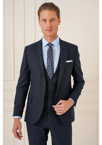 Slim Fit Lacivert Klasik Takım Elbise Tk 896 fırsatları