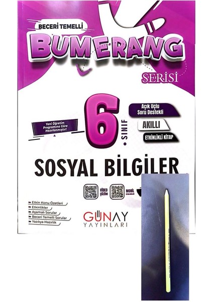 6.sınıf Bumerang Sosyal Bilgiler Defter Kitap-Yeni Müfredat Güncel Baskı-