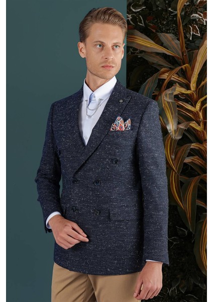 C 654 Slim Fit Lacivert Spor Ceket modelleri