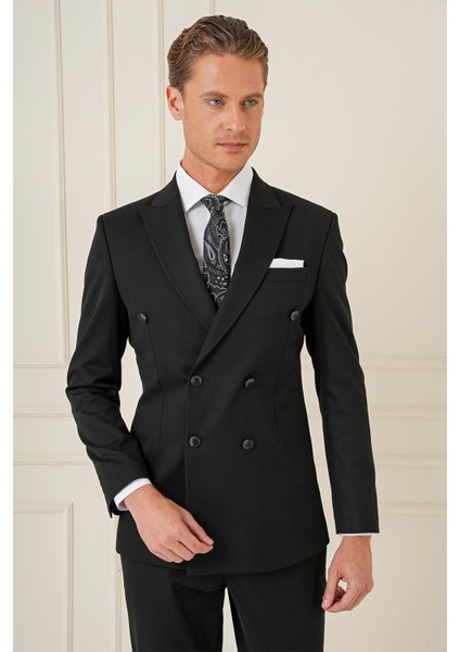 Tk 905 Slim Fit Siyah Spor Takım Elbise modelleri