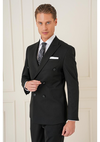 Tk 905 Slim Fit Siyah Spor Takım Elbise fırsatları