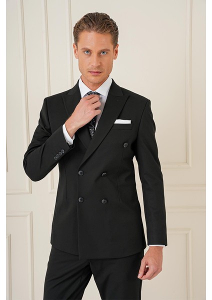 Tk 905 Slim Fit Siyah Spor Takım Elbise indirimleri