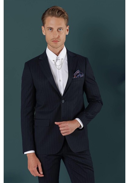 C 652 Slim Fit Lacivert Spor Ceket modelleri