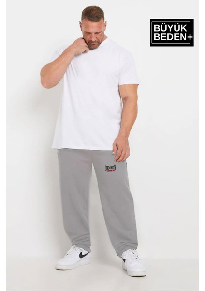 Erkek Büyük Beden Buyuk Brooklyn Baskılı Ince Eşofman Altı SPR25BEA50