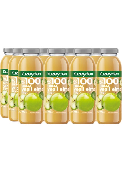 %100 Sıkma Yeşil Elma Suyu (12X250 Ml)