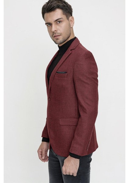 C 595 Slim Fit Bordo Spor Ceket fiyatları
