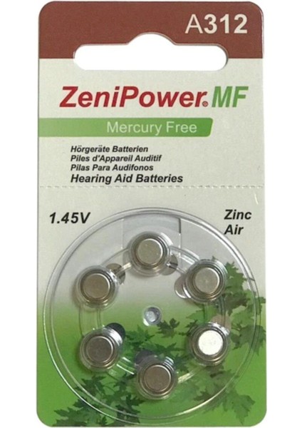 312 Numara Işitme Cihazı Pili 5 Paket-30 Adet fiyatları