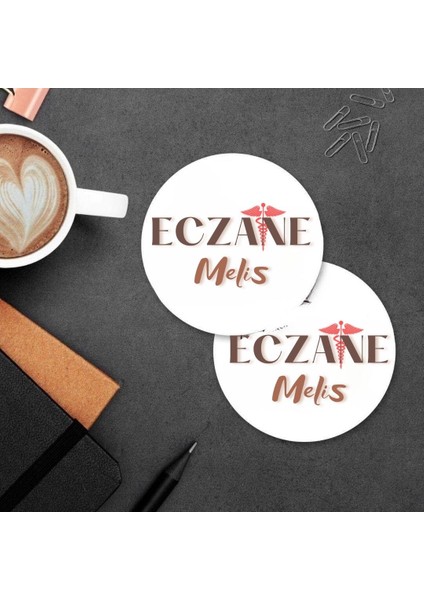 Eczacılara Özel 2’li Kişiye Özel Mdf Bardak Altlığı Hediye Seti