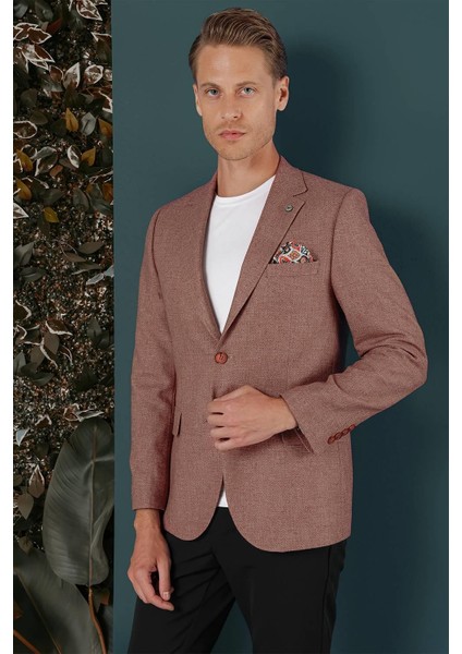 C 656 Slim Fit Gül Kurusu Spor Ceket fiyatları