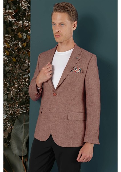 C 656 Slim Fit Gül Kurusu Spor Ceket fırsatları