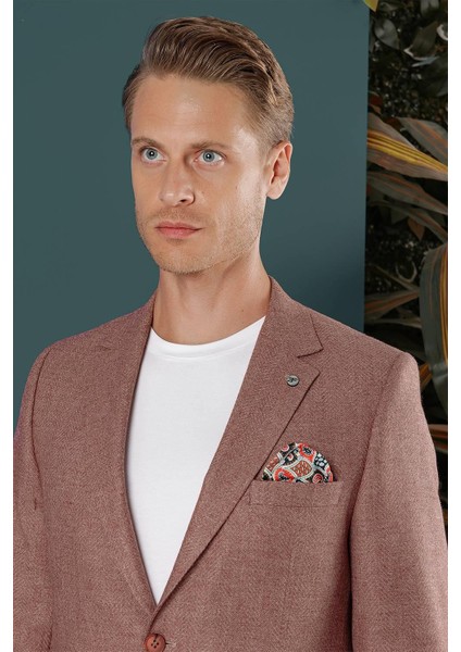 C 656 Slim Fit Gül Kurusu Spor Ceket indirimleri