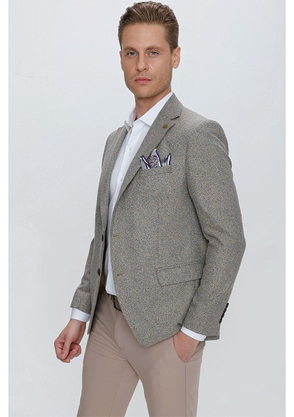C 633 Slim Fit Camel Spor Ceket modelleri