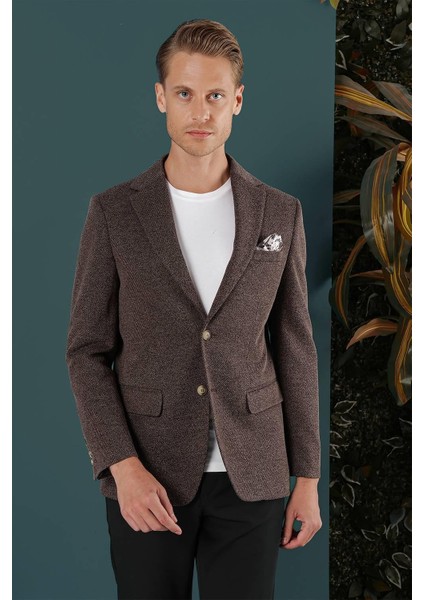C 653 Slim Fit Kahve Spor Ceket modelleri