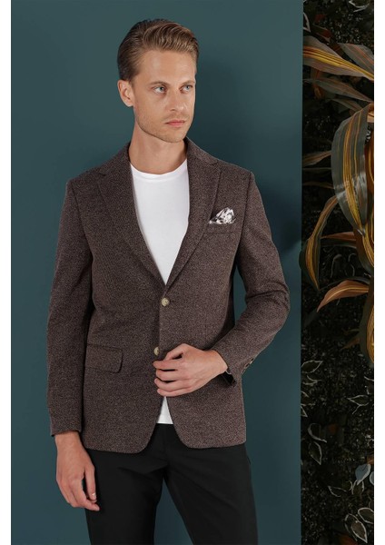 C 653 Slim Fit Kahve Spor Ceket fırsatları
