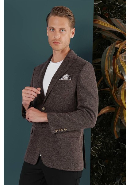 C 653 Slim Fit Kahve Spor Ceket indirimleri