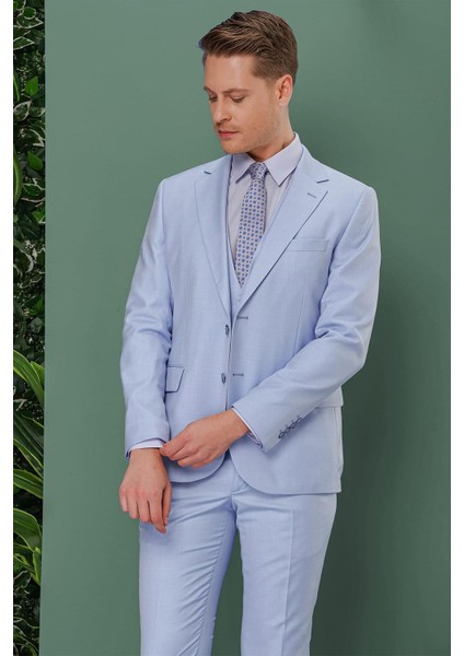 Tk 871 Slim Fit Mavi Klasik Takım Elbise modelleri