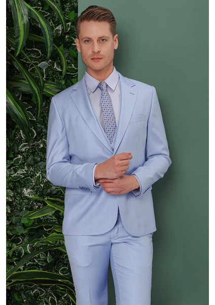 Tk 871 Slim Fit Mavi Klasik Takım Elbise fırsatları
