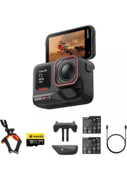 Ace Pro 2 Kamera, Çift Batarya, Helmet Chin Mount, 128GB Kart ,motosiklet Kiti Aksiyon Kamerası Siyah fiyatları