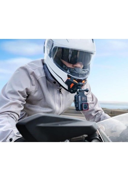 Ace Pro 2 Kamera, Çift Batarya, Helmet Chin Mount, 128GB Kart ,motosiklet Kiti Aksiyon Kamerası Siyah
