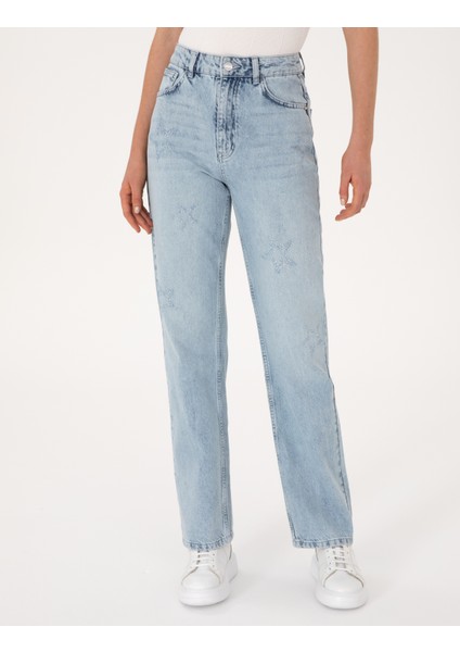 Kadın Açık Mavi Straight Fit Jean Pantolon 50308401-VR003 fiyatları