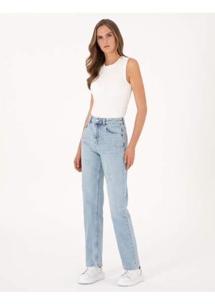 Kadın Açık Mavi Straight Fit Jean Pantolon 50308401-VR003 modelleri
