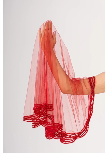 Dalga Taşlı Gelin Duvağı Seti (Kına Örtüsü + Gelin Kuşağı + Kına Eldiveni) modelleri